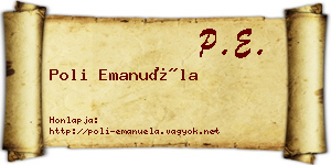 Poli Emanuéla névjegykártya
